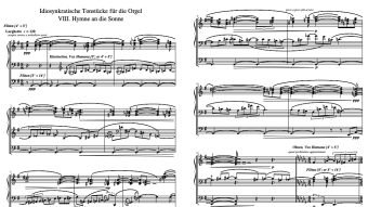 Idiosynkratische Tonstücke für die Orgel: VIII. Hymne an die Sonne [Philip Daniel; 2020]