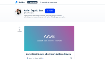 Holdex: All in one cryptocurrency project review and community engagement platform.