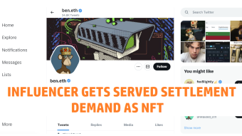 Influencer served settlement demand via NFT