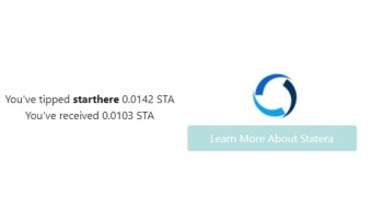 Win One of 50x $2 in $STA Rewards! Tweet a Screenshot of Your Tip in $STA!