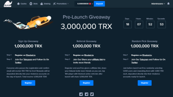 💱 Rinobet Casino on Tron Wallet - BIG GIVEAWAY TRX