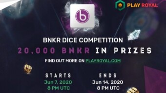 What's new on PlayRoyal +20 000 BNKR & token in DICE´s Competition