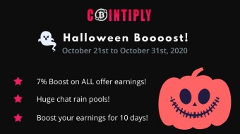 Cointiply Halloween Boooost!