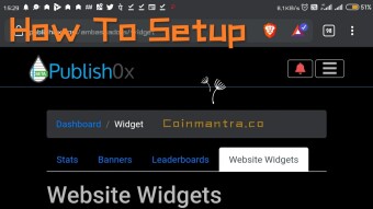 Publish0xTutorials!  How to Setup Publish0x Blog on other platform through widget in Blogger or Blogspot (with practical)