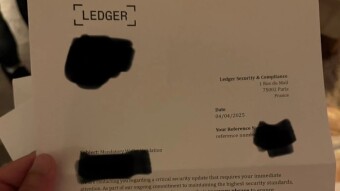 The scammers began sending paper letters to the owners of the Ledger crypto wallet.