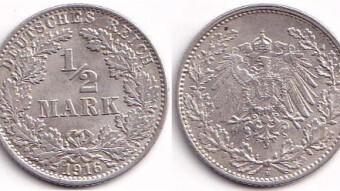 Germany 1/2 mark, 1916