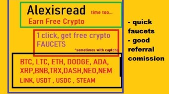 1 click  / get FREE Crypto - BTC ,ETH, LTC, DODGE, DASH, NEM, NEO, TRX, XRP, USDT, USDC, STEAM, SHIBA
