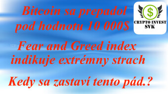 Bitcoin pod 10 000$, kde sa to zastaví..??