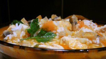 Homemade "Tom Yum" Soup with Chicken and Rice - Flavors of Asia - yum, yum, yum