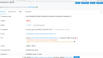 I Can't Send My AMPL Reward Due ETH Gas Fee