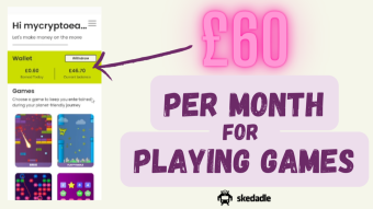 Skedadle Tutorial | £60 Per Month Playing Games | Payment Proof | Mobile Gaming | Buy Bitcoin With Your Money