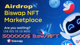 Airdrop Biswap - 20 BSW tokens ($ 20) + ref 10 $ + NFT💥