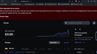PANIC STRIKES : ZERO BALANCE IN COINBASE