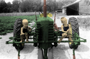 Don and Dennis on a Deere