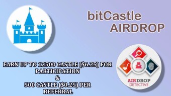 BitCastle Exchange |  Join Airdrop bitCastle Get 12500 castle castle tokens ($ 6.25) |  Ref ($ 0.25)