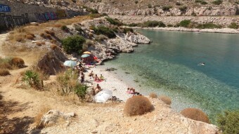Greece - Around Athens - Koropi - Beaches: Tripes Karamanlis.