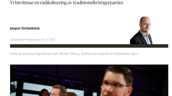 It is not the far-right that has changed - the radicalization of right-wing political parties in Sweden