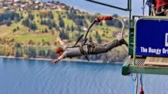 Bungee Jumping in Sigulda, Latvia
