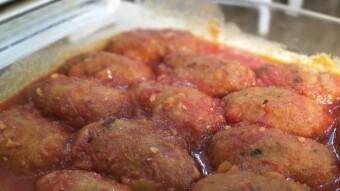 Foodbook #250 Greek vegetarian soutzoukakia