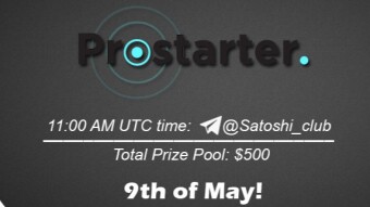Join the AMA of Satoshi Club x Prostarter. Rewards: 500 USDT, May 9th.