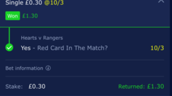 Betting Results 11/12/2021 - 12/12/2021