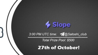 Join the AMA of Satoshi Club x Slope Finance. Rewards: 500 USDT, October 27th.