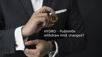 Publish0x HYDRO withdraw limit changed?!?!