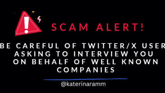 SCAM ALERT IN TWITTER/X - Be Very Careful with Users who may Invite You for Interview, Claiming to Cooperate with Reputable Companies