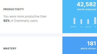 Grammarly email updates, I love um!  I wrote 42,582 words last week.