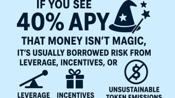 If you see 40% APY, that money isn’t magic, it’s usually borrowed risk from leverage, incentives, or unsustainable token emissions