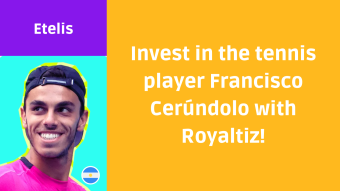 The Argentinean tennis player Francisco Cerúndolo arrives on Royaltiz