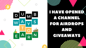 I have opened a channel for airdrops and giveaways, so what?