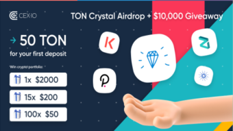TON Crystal Airdrop + $10,000 Giveaway by CEX.IO