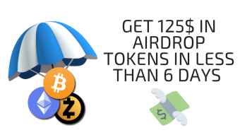 Get now 125$ in airdrops tokens in less than 6 days