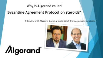 Algorand is a Byzantine Agreement Protocol on steroids