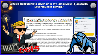 What is happening to silver since my last review (4 Jan 2021)? WallStreetBets Silversqueeze coming?