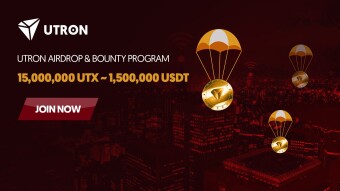 #Airdrop Utron 50 UTX = 5 $