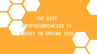 The best cryptocurrencies to invest in spring 2020