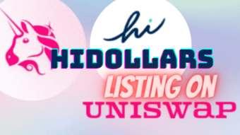 Countdown to listing on Uniswap HiDollars.