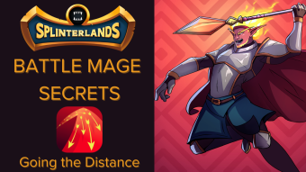 Splinterlands Weekly Challenge Battle BATTLE MAGE SECRETS! Going the Distance and winning the match in 1 round