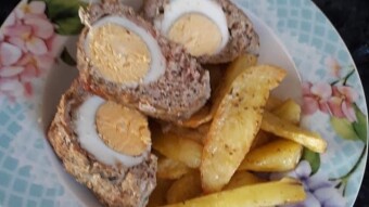 Foodbook #727 Stuffed meatloaf with potatoes