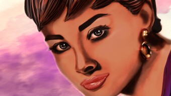 digital painting  Audrey Hepburn