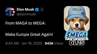 Elon Musk Doubles Down: New “Make Europe Great Again” Post Catapults MEGA Token into the Crypto Spotlight