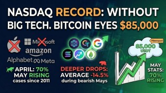 Nasdaq hits record highs, but without Big Tech. Bitcoin eyes 85,000 USDT.
