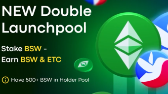 The Merge On Ethereum is coming and People Are looking into ETC, You can Earn without mining in The New Biswap Double Launchpool!