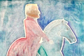 Medical Relief Art Sale - Blue Baron by Susan Woodburn