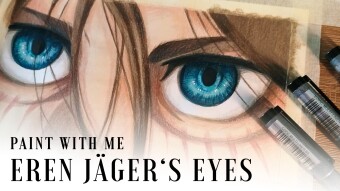 Drawing EREN JAEGER's Eyes | ATTACK ON TITAN Fanart | Painting Video