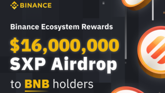 $16,000,000 Airdrop of SXP Tokens to BNB holders on Binance