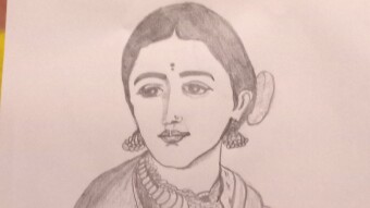 Drawing of an Indian Woman