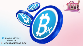BITCOINX NOW LISTED ON ICECREAMSWAP (Trade & Farm)